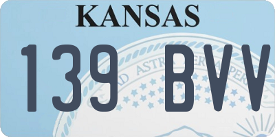 KS license plate 139BVV