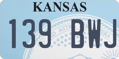 KS license plate 139BWJ