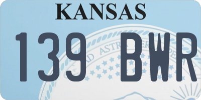 KS license plate 139BWR