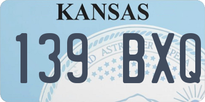 KS license plate 139BXQ