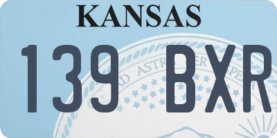 KS license plate 139BXR