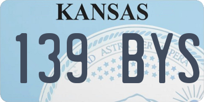 KS license plate 139BYS