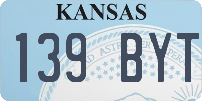 KS license plate 139BYT