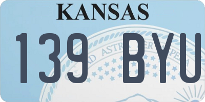 KS license plate 139BYU