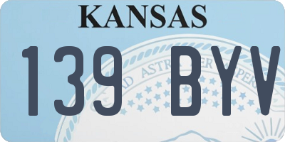 KS license plate 139BYV