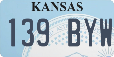 KS license plate 139BYW