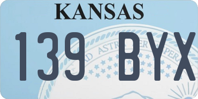 KS license plate 139BYX