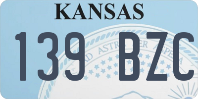 KS license plate 139BZC