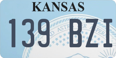 KS license plate 139BZI