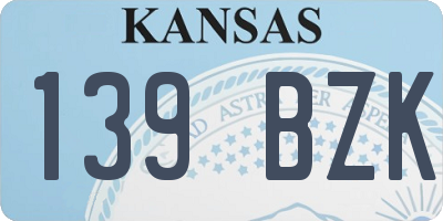 KS license plate 139BZK