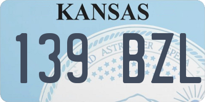 KS license plate 139BZL