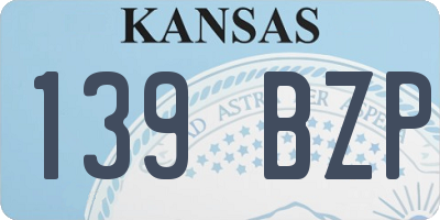 KS license plate 139BZP