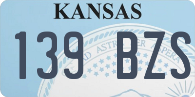 KS license plate 139BZS