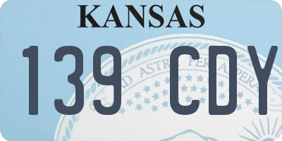 KS license plate 139CDY