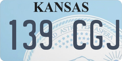 KS license plate 139CGJ