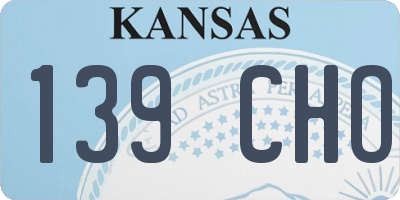 KS license plate 139CHO