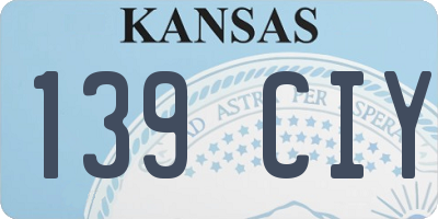 KS license plate 139CIY