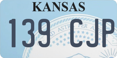 KS license plate 139CJP