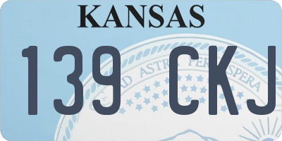 KS license plate 139CKJ