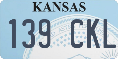 KS license plate 139CKL