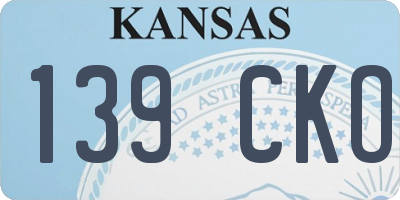 KS license plate 139CKO