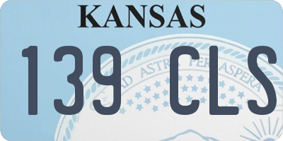 KS license plate 139CLS