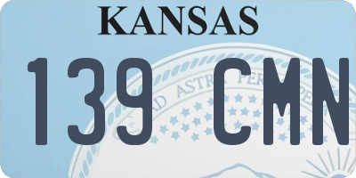 KS license plate 139CMN