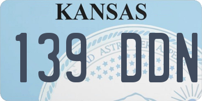 KS license plate 139DDN