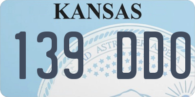 KS license plate 139DDO