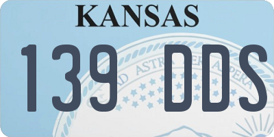 KS license plate 139DDS
