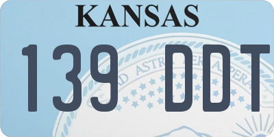 KS license plate 139DDT
