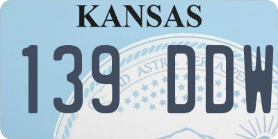 KS license plate 139DDW