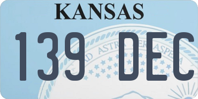 KS license plate 139DEC