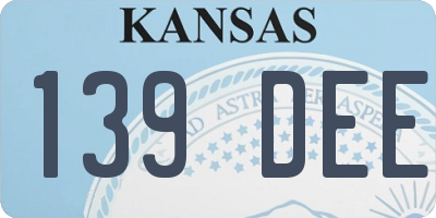 KS license plate 139DEE