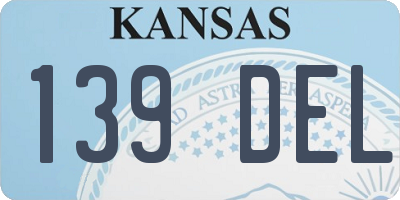 KS license plate 139DEL