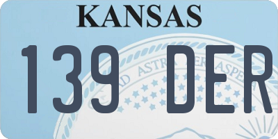 KS license plate 139DER