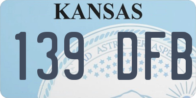 KS license plate 139DFB