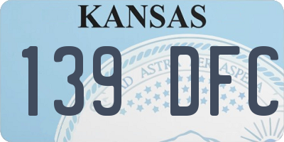 KS license plate 139DFC