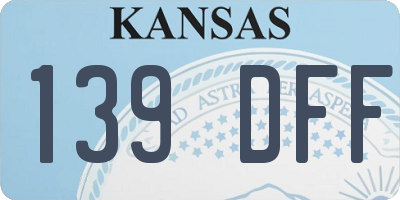 KS license plate 139DFF