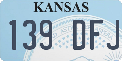 KS license plate 139DFJ