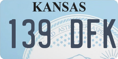 KS license plate 139DFK