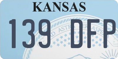 KS license plate 139DFP