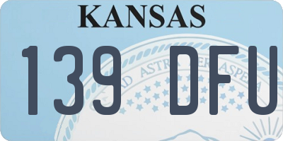 KS license plate 139DFU
