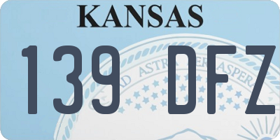 KS license plate 139DFZ
