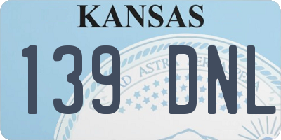 KS license plate 139DNL