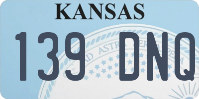 KS license plate 139DNQ
