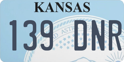 KS license plate 139DNR