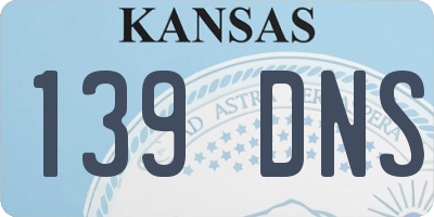 KS license plate 139DNS