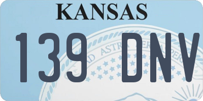 KS license plate 139DNV
