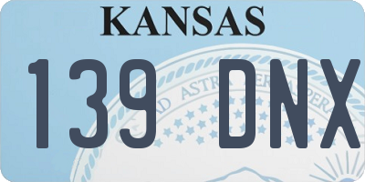 KS license plate 139DNX